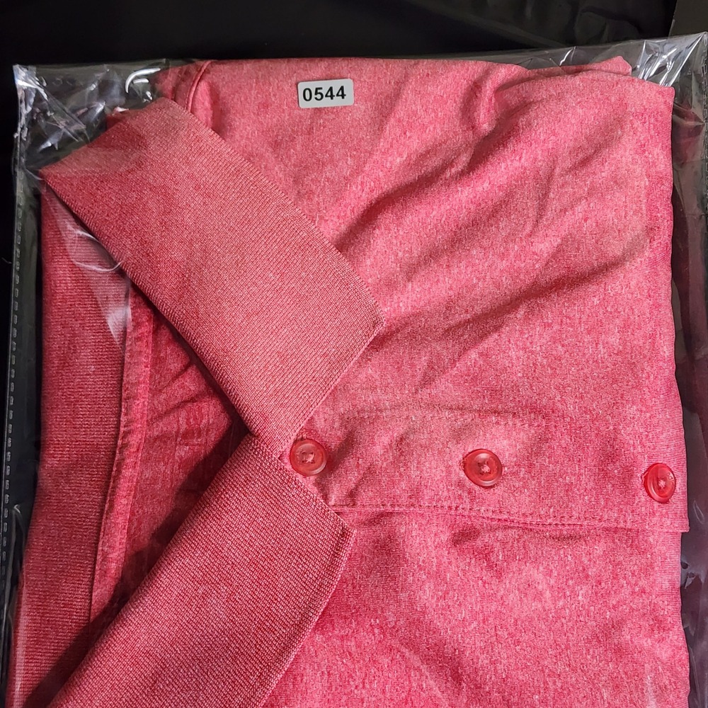 Adidas Polo Shirt Mens XL Red Heathered Short Sleeve Athletic Excellent - Picture 11 of 11